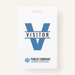 Modern Visitor ID Badge