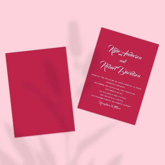 Modern Viva Magenta Sunset and Citrus Inspired  Invitation (Creator Uploaded)
