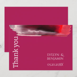 Modern Viva Magenta  Thank You Card