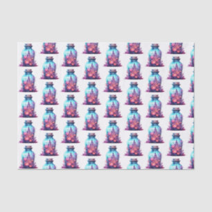 Modern Vivid pastel blue and pastel pink Halloween Tissue Paper