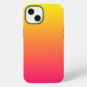 Modern Vivid Yellow Orange Pink Ombre iPhone 13 Case