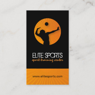 Modern Volleyball Business Cards