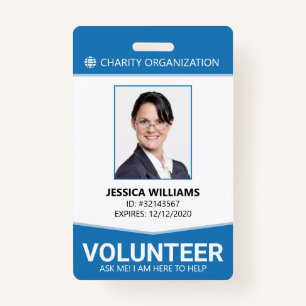 Modern Volunteer ID Badge
