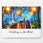 Modern Walking in the Park Mouse Pad