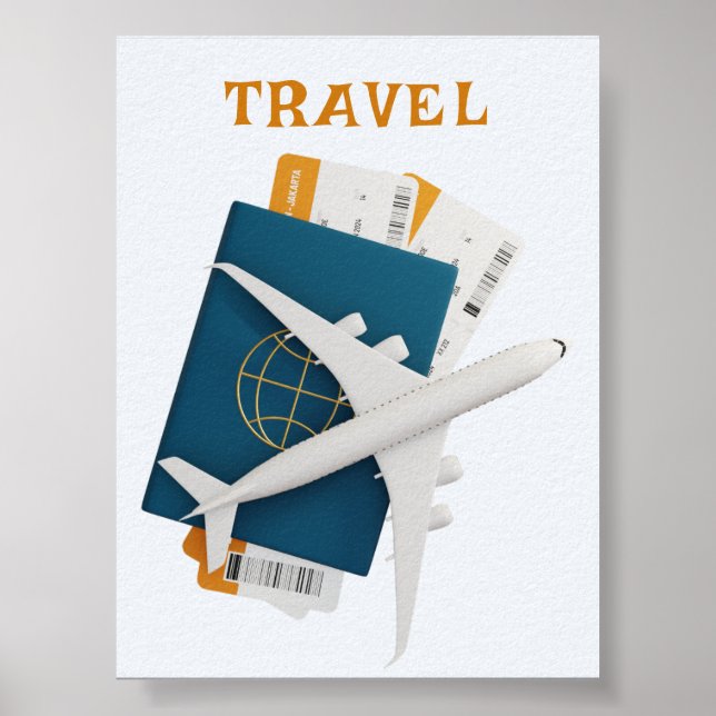 Modern Wall Art Poster | passport ready | passport (Front)