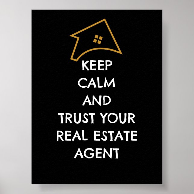 Modern Wall Art Poster | your trusted agent  (Front)