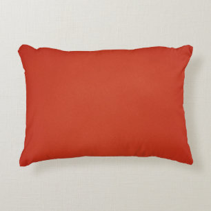 Modern Warm Red Grainy Texture Decorative Pillow