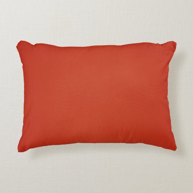 Modern Warm Red Grainy Texture Decorative Pillow (Front)
