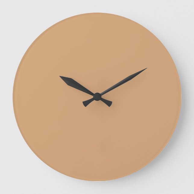 Modern Warm Sand Wall Clock – Customizable (Front)