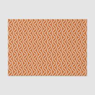 Modern Warped Chain Burnt Orange Tissue Paper
