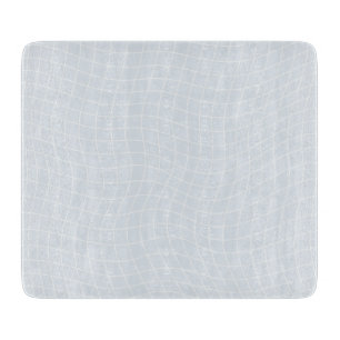 Modern Warped Grid   Minimalist Fluid Geometric Cutting Board