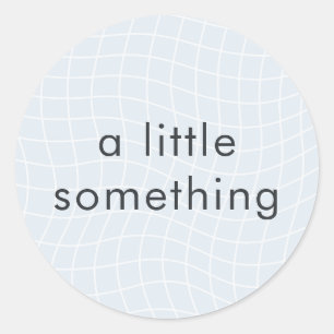 Modern Warped Grid   Minimalist Text Message Classic Round Sticker