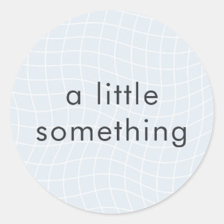 Modern Warped Grid | Minimalist Text Message Classic Round Sticker