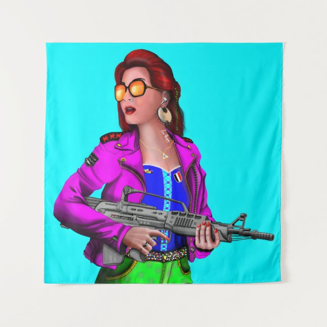 Modern Warrior Tapestry (Front)