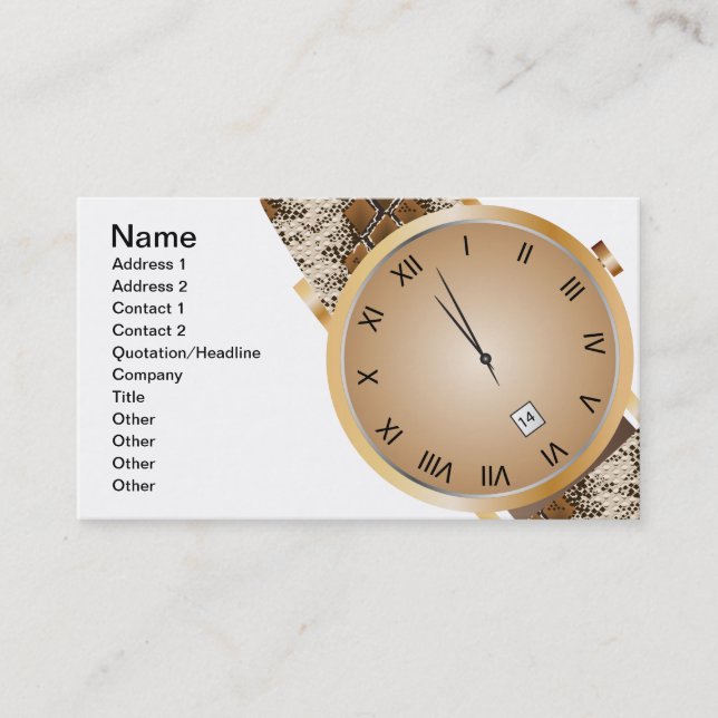 Modern watch business card (Front)