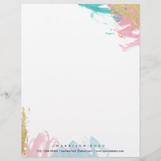 Modern water-colou design and elegant letterhead, letterhead