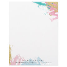 Modern water-colou design and elegant letterhead,