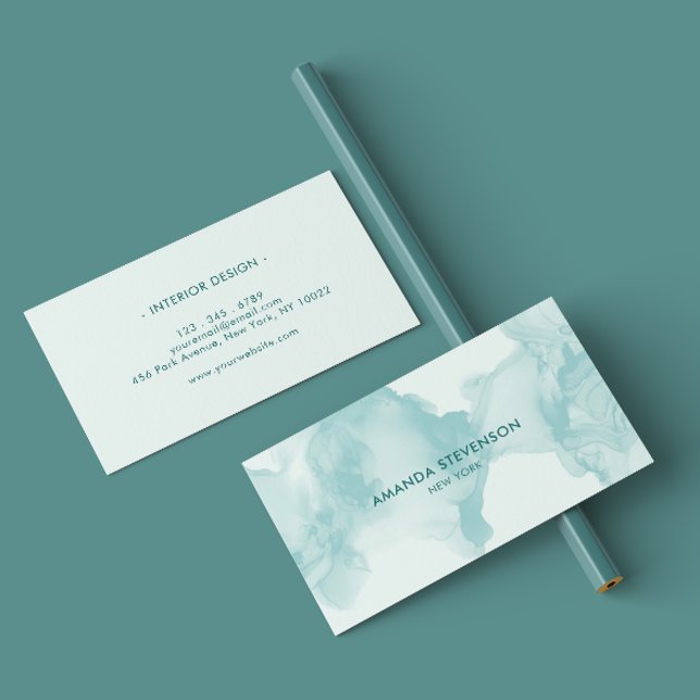 Modern watercolor abstract business card (Creator Uploaded)