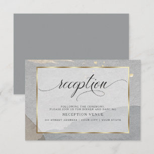 Modern Watercolor Abstract Granite Invitation