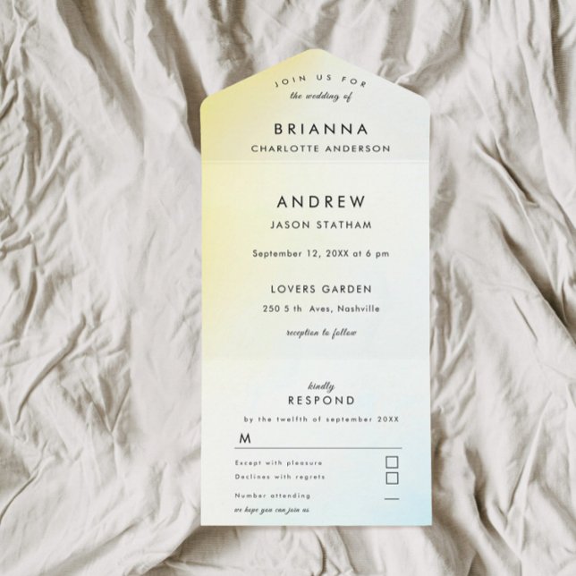 Modern Watercolor All In One Einladung Invitation (Creator Uploaded)