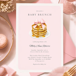 Modern Watercolor Baby Brunch Invitation