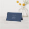 Modern Watercolor | Blue Folded Wedding Place Card