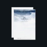 Modern Watercolor | Blue Wedding Advice Card<br><div class="desc">This modern watercolor blue wedding advice card is perfect for a stylish contemporary wedding and can be used for any event. The minimalist, classic and elegant design collection features simple water colour paint brush strokes in pretty jewel tones. These advice cards can be used as a guestbook alternative for a...</div>