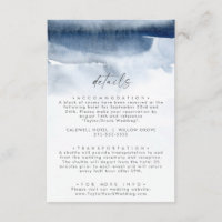Modern Watercolor | Blue Wedding Details