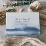 Modern Watercolor | Blue Wedding Guest Book<br><div class="desc">This modern watercolor blue wedding guest book is perfect for a stylish contemporary wedding. The minimalist,  classic and elegant design collection features simple water colour paint brush strokes in pretty jewel tones. Personalize the front cover with the names of the bride and groom and the wedding date.</div>