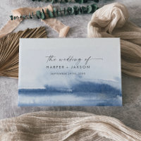 Modern Watercolor | Blue Wedding Guest Book