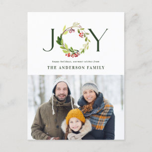 Modern watercolor botanical joy elegant holiday