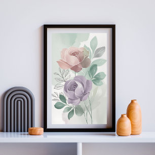 Modern Watercolor Botanical Print