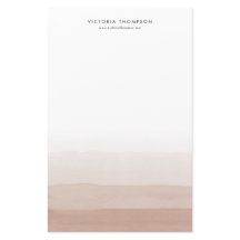 Modern Watercolor Brown Ombre Personalized