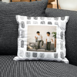 Modern Watercolor Brush Grey | Photo  Throw Pillow<br><div class="desc">Pillows make for thoughtful and practical gifts, offering comfort and relaxation to the recipient. Here's a description of pillows as a gift: Give the gift of ultimate comfort and relaxation with these luxurious pillows. Crafted with the finest materials, these pillows are designed to provide a blissful sleep experience and promote...</div>