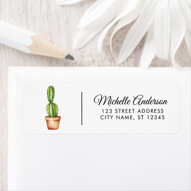 Modern Watercolor Cactus Cacti Desert Succulent  (Insitu)