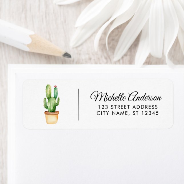 Modern Watercolor Cactus Cacti Desert Succulent  (Insitu)