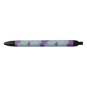 Modern Watercolor Christmas colorful Pine Tree Black Ink Pen