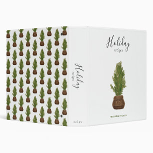Modern Watercolor Christmas Holiday Recipes Binder