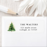 Modern Watercolor Christmas Pine Tree<br><div class="desc">Add a touch of holiday elegance to your mail and gifts with the Modern Watercolor Christmas Pine Tree Label. Featuring a beautifully painted pine tree in soft watercolor, this label is perfect for envelopes, packages, or seasonal organization. Its minimalist design brings warmth and sophistication to any item, making it an...</div>