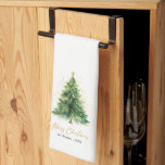 Modern Watercolor Christmas Pine Tree Kitchen Towel<br><div class="desc">Bring holiday charm to your home with the Modern Watercolor Christmas Pine Tree Kitchen Towel! Featuring a beautifully painted pine tree design, this towel adds a subtle, festive touch to your kitchen decor. Perfect for seasonal baking or everyday use, it combines style with function, making it both a lovely accent...</div>