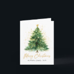 Modern Watercolor Christmas Tree Non Photo Card<br><div class="desc">Send holiday cheer with our Modern Watercolor Christmas Tree Non-Photo Holiday Card! This elegant design features a beautifully hand-painted watercolor Christmas tree, creating a serene and artistic feel perfect for the season. The soft brushstrokes and modern layout offer a minimalist yet festive touch, making it ideal for anyone seeking a...</div>