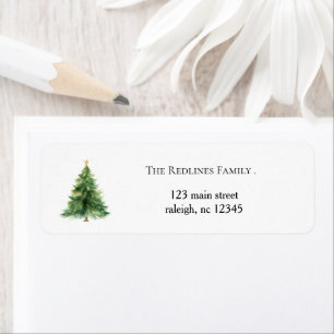 Modern Watercolor Christmas Tree Non Photo Holiday