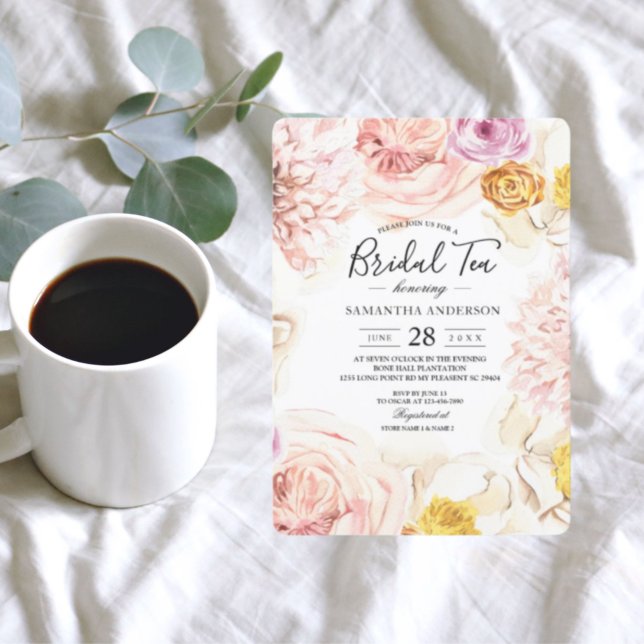 Modern Watercolor Colourful Floral Frame Invitation (Creator Uploaded)