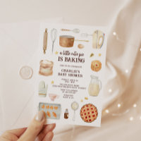 Modern Watercolor Cutie Pie is Baking Baby Shower