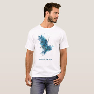 Modern Watercolor Dance & Gold Ginkgo Leaf Persona T-Shirt