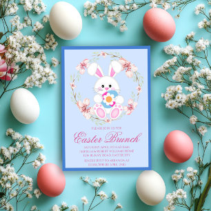 Modern Watercolor Easter Brunch Egg Hunt Invitation