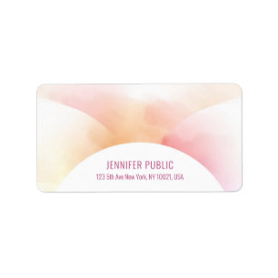 Modern Watercolor Elegant Colourful Template Label