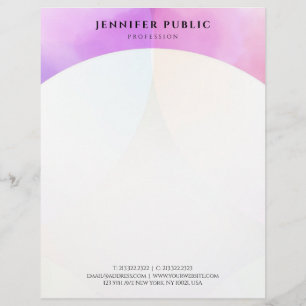Modern Watercolor Elegant Simple Design Template Letterhead