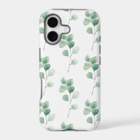 Modern Watercolor Eucalyptus Green Pattern