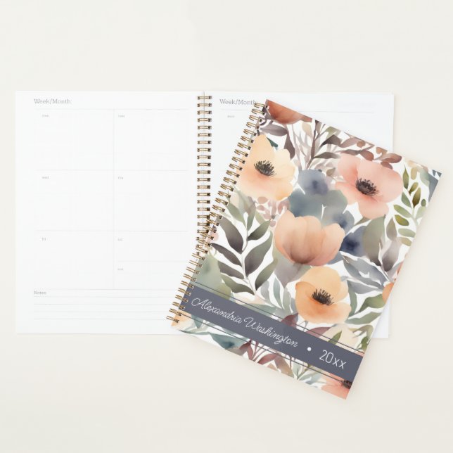 Modern Watercolor Floral (Devant avec enveloppe)